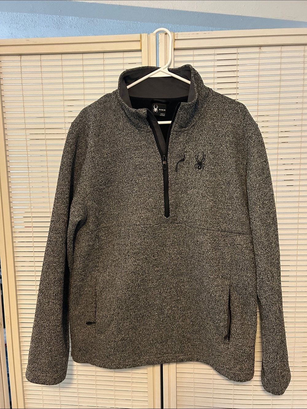 Spyder Men's Charcoal Heather Quarter-Zip Pullover